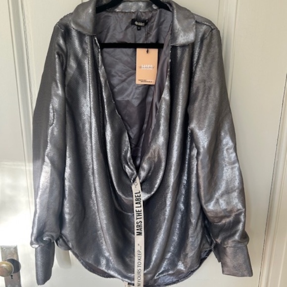 NWT MarsTheLabel Sequin Draper Dress, Sz M - Picture 2 of 4